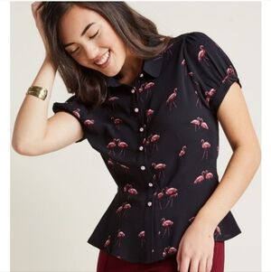 Collectif flamingo rockabilly top Size XL